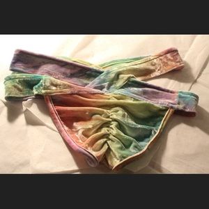 iHeartRaves Crushed Velvet Rainbow Cheeky Bottoms